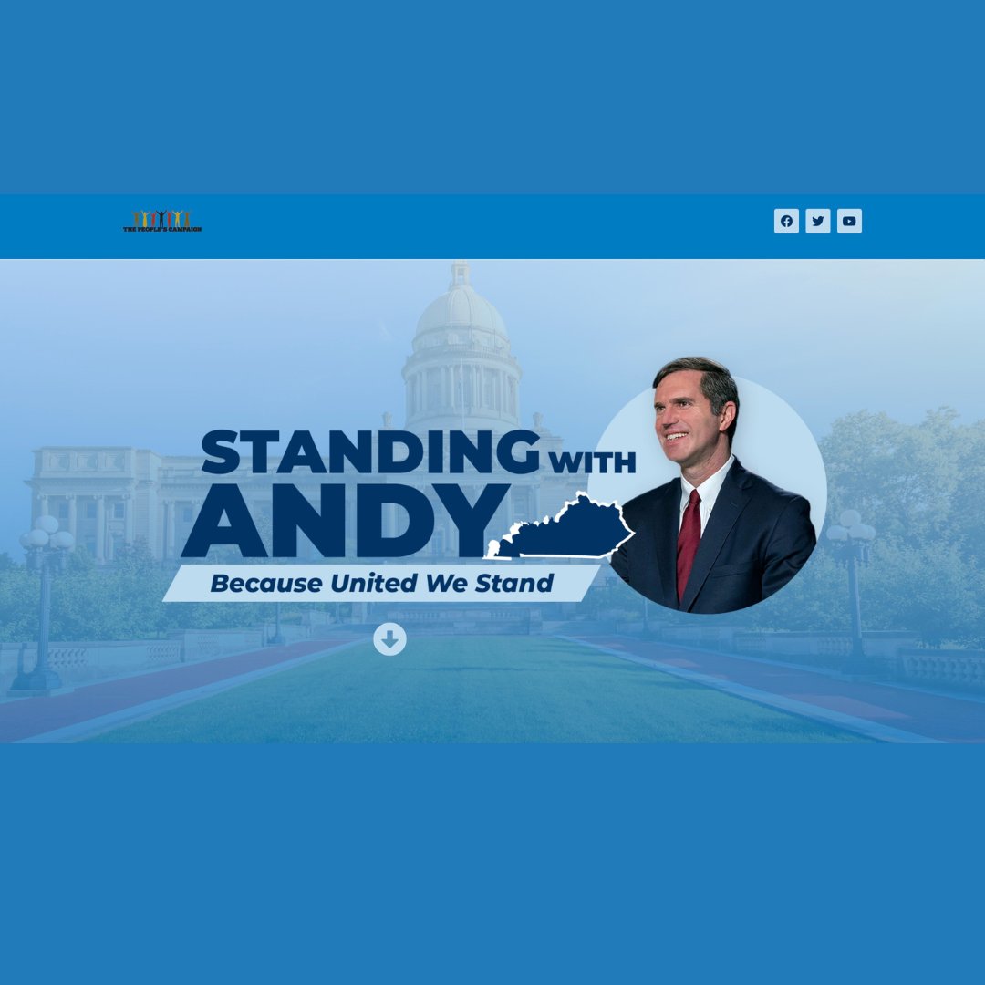 The Kentucky Primary Election is less than one month away, and we are #StandingWithAndy. We stand with Governor Beshear because he is a Compassionate Leader who stands with us on: #JobCreation, #Healthcare Affordability, #PublicEducation  and #VotingRights standingwithandy.com