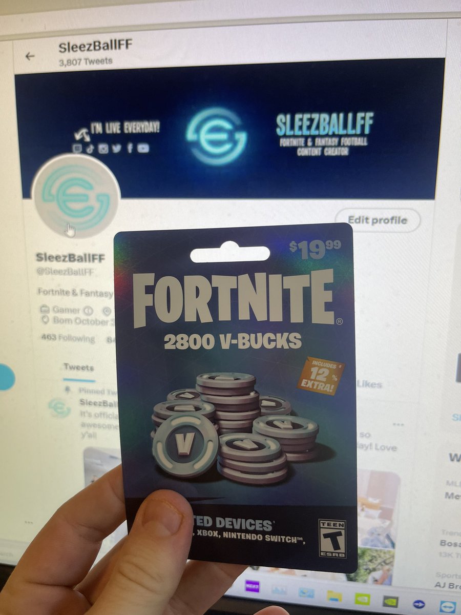 SleezBomb's tweet image. Here we go round 2 for FNCS giveaway (2,800 vbucks)
For the team that gets the most pts in Rd 2 opens!

***MUST FOLLOW RULES***

1. Like
2. Comment (tag duo)
3. retweet (something funny)
4. Follow Twitter 
5. Follow twitch - SleezballFF

GLHF!!!!