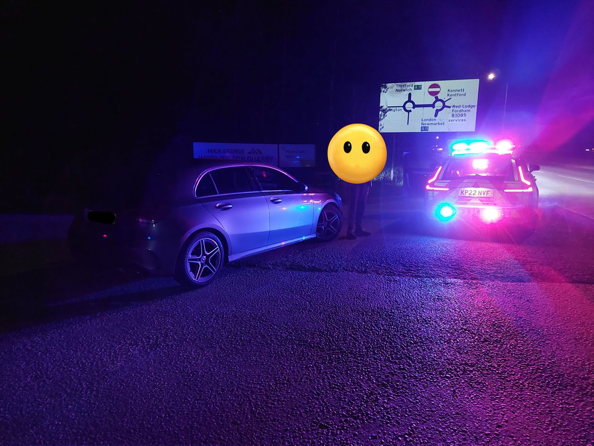 NSRAPT's tweet photo. This vehicle was stopped #A14 after being caught at 119mph with the speed detection device. Whilst catching up he had accelerated reaching speeds of 130mph, plus Illegal number plates & tread almost on the limit.
Reported the dad-to-be who now might face a ban.
#sc9411 #pc1880 https://t.co/LalFWDEkPU