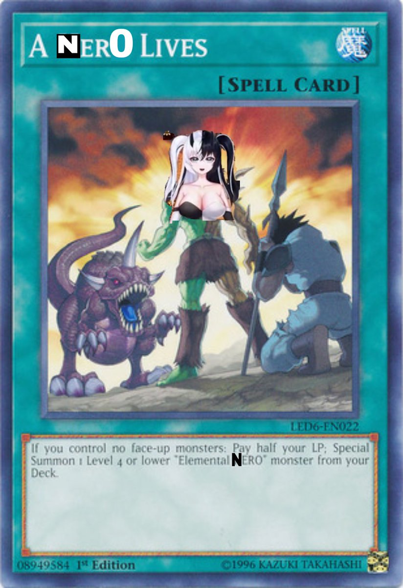 ScrubGrubbz's tweet image. @ner0_gh0ul Ner0000 I following you twice, wait- THRICE now and I made you a thing!
#BrokenCard
#2OP
#KonamiPlzBan
#Ner0Support
#yugioh