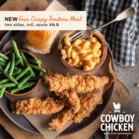 cowboychicken's tweet photo. We're so excited about sharing our new chicken tenders that we want to just give them away! Download our app and comment below your favorite dipping sauce. We'll load a FREE crispy tenders meal into one random winner's profile.
https://t.co/DDCSX57NNw https://t.co/OQaQqpZk7E