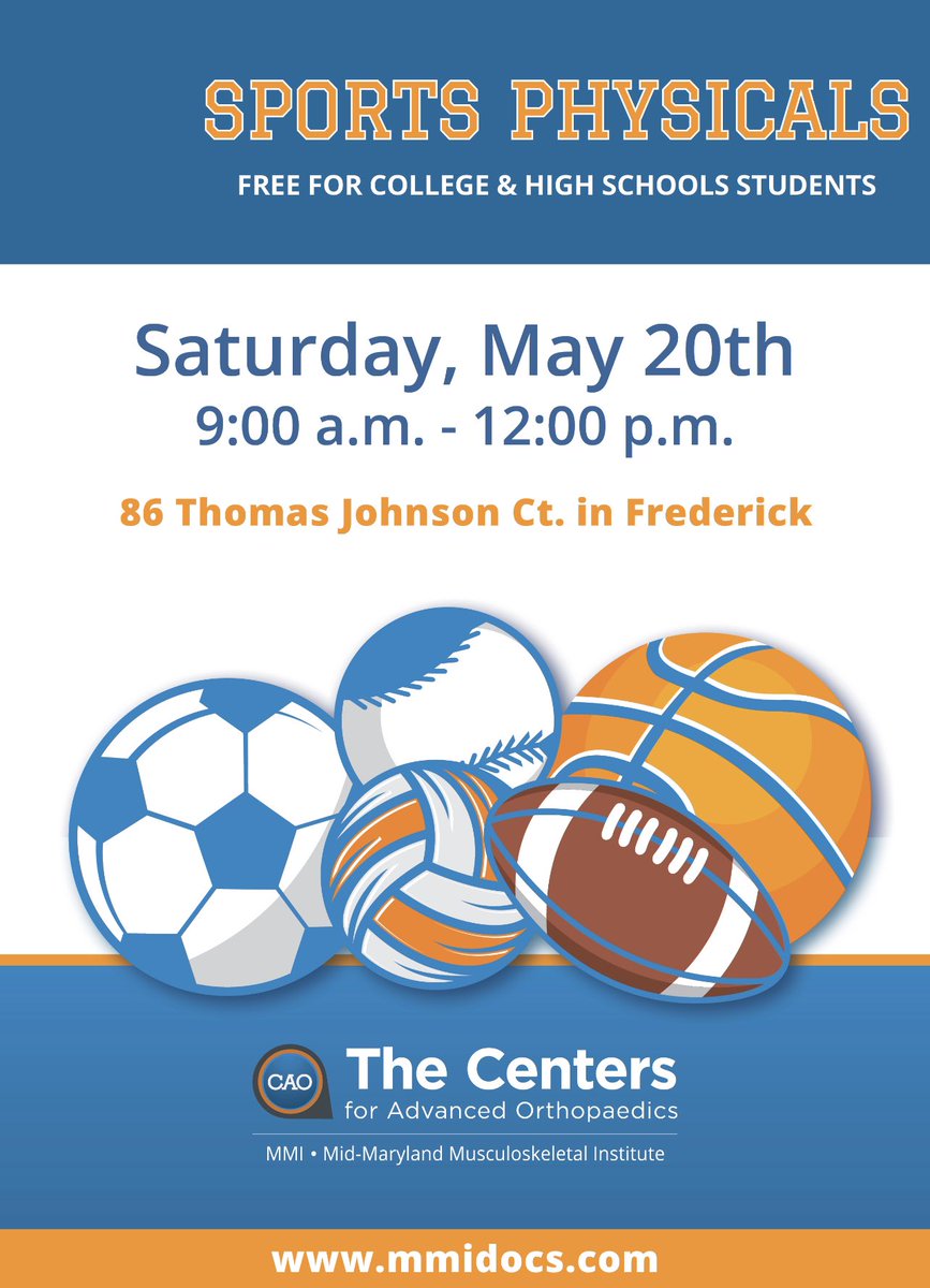 MMI offers Free Sports Physicals to any college or high school student for the 2023/24 school year.