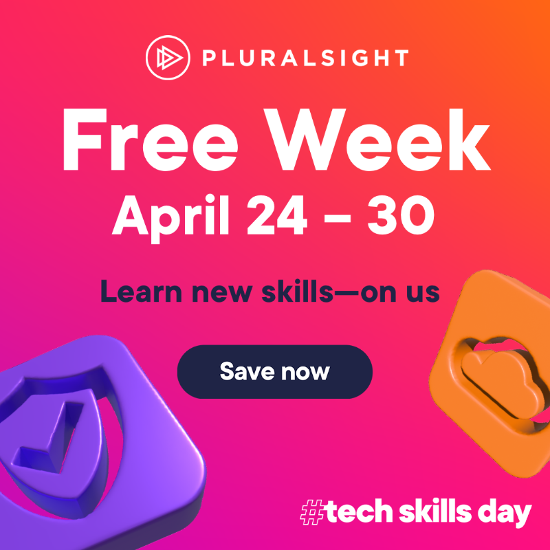pluralsight's tweet photo. You’ve got big career dreams. We’ve got a big course library we’re unlocking for free for an entire week.