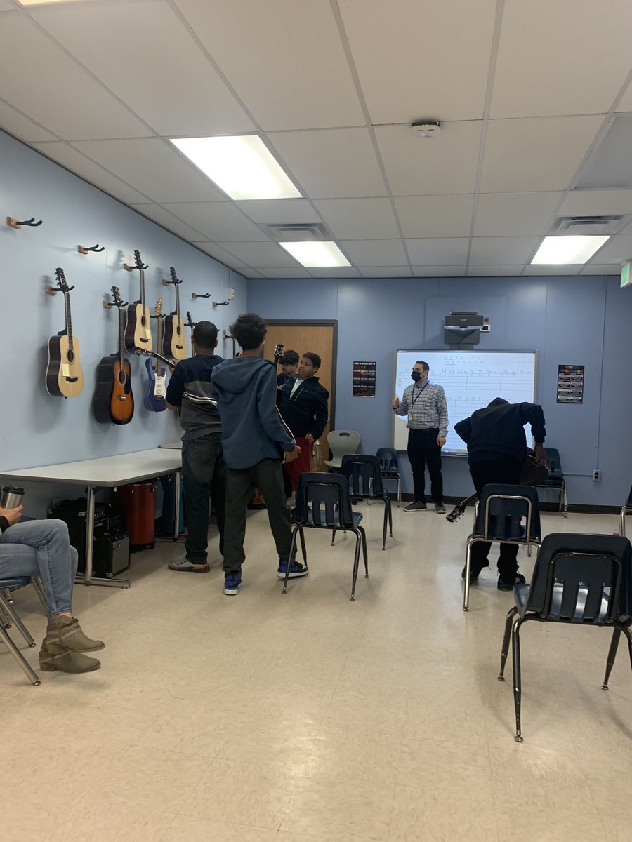 8th graders <a href="/pnwboces/">PNW BOCES</a> are learning to play guitar and they are AWESOME! So proud! #musiceducation #middleschool