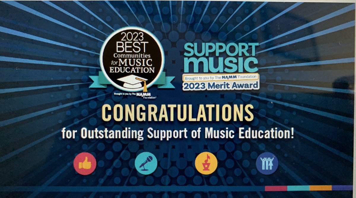For the 9th year in a row, @FortWorthISD has been named one of the #BestCommunitiesforMusicEducation by the @NAMMFoundation. So proud of of our educators, leaders, & students for their hard work! Way to go @christinamavila, @CannonJesse2, @dickclardy, @JenMartinOrch! @amramsey13