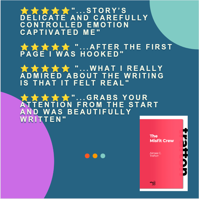 aimeetrafton's tweet photo. More 5β Reviews for my #YA novella The Misfit Crew π
Grab your copy through #amazonbooks
#barnesandnoblebooks #indiebookstores or the #shortishproject
#yabooks #yafiction #comingofagebooks #goodreads #goodreadsreview #amazonreview #bookreviews #youngadultbooks https://t.co/89LGzeINTu