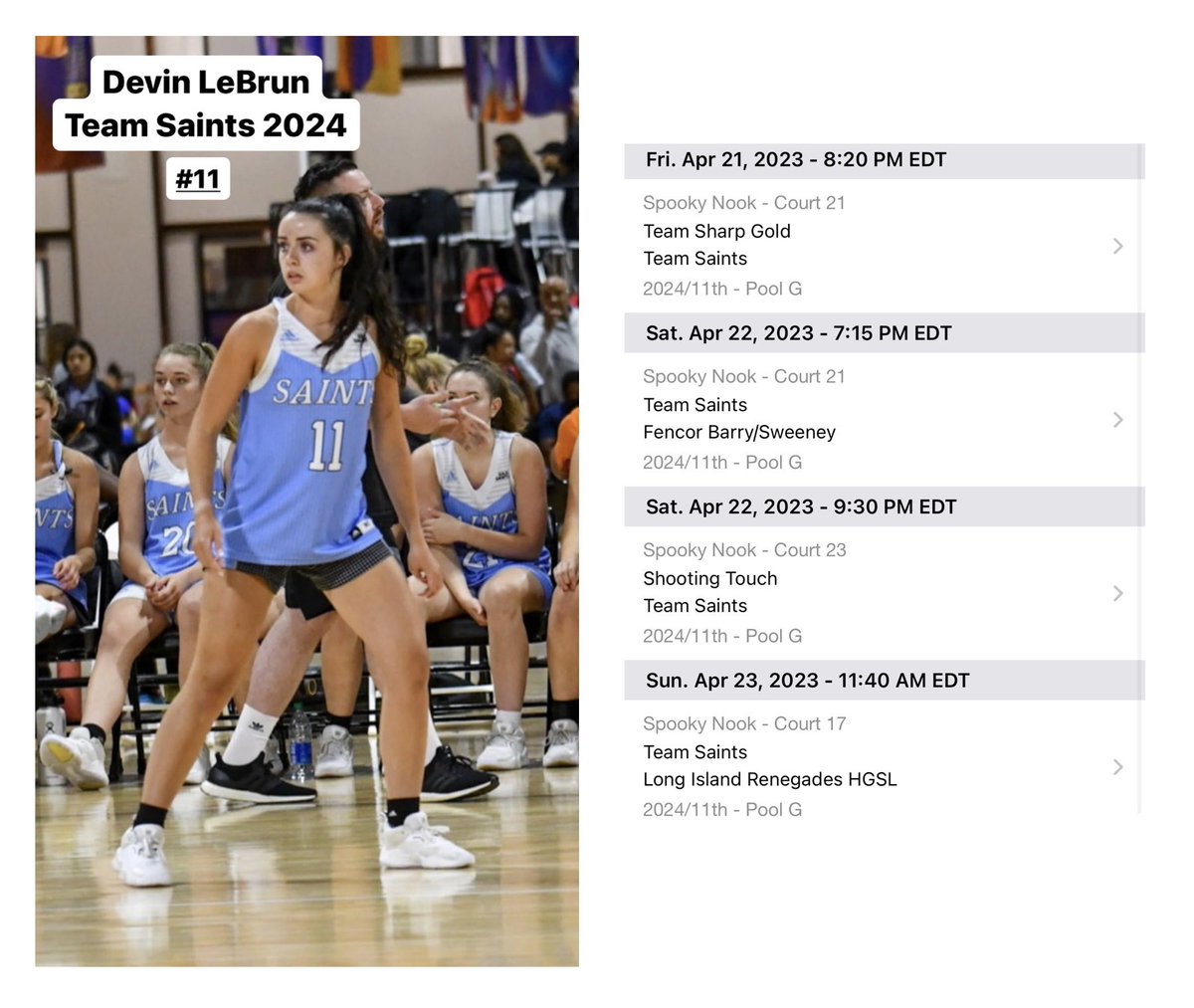 lebrun_devin's tweet photo. Super exited for Live at the Nook this weekend!! Here is my schedule! @SNHSaints https://t.co/oKJQ0qZ7C0