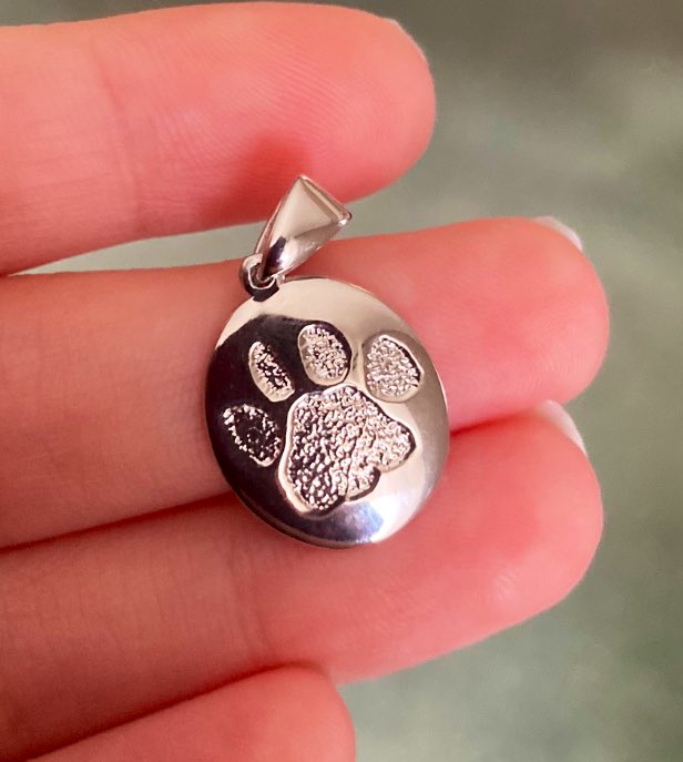 And on a less happy note, we got Bella back today. Just need to print out a nice picture for her photo box. But we also got a clay paw print, and I got a silver charm of her actual paw print sized down. My mom and I can’t stop crying. We all love and miss you so much, Bella. 💖