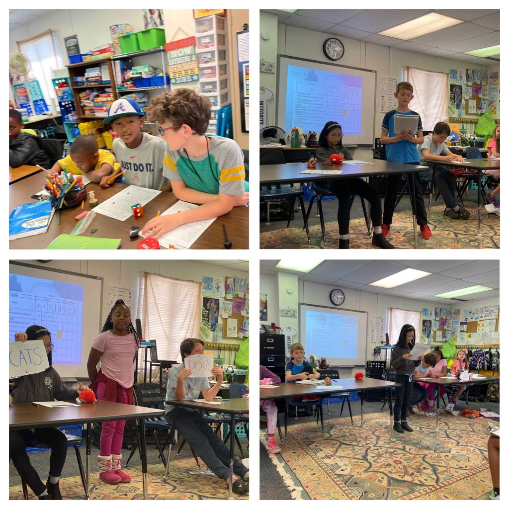 kfyoder1's tweet image. Loving the persuasiveness during our first debate in 4th grade 🎯!  Researching, writing, evaluating, seeing another side of the question- Dogs vs cats?  Which pet do you prefer? @CobbAlp @NESTarget @NESBraves @bamaria12 @MrsTLCline #dogsvscats #lovetothinkhere