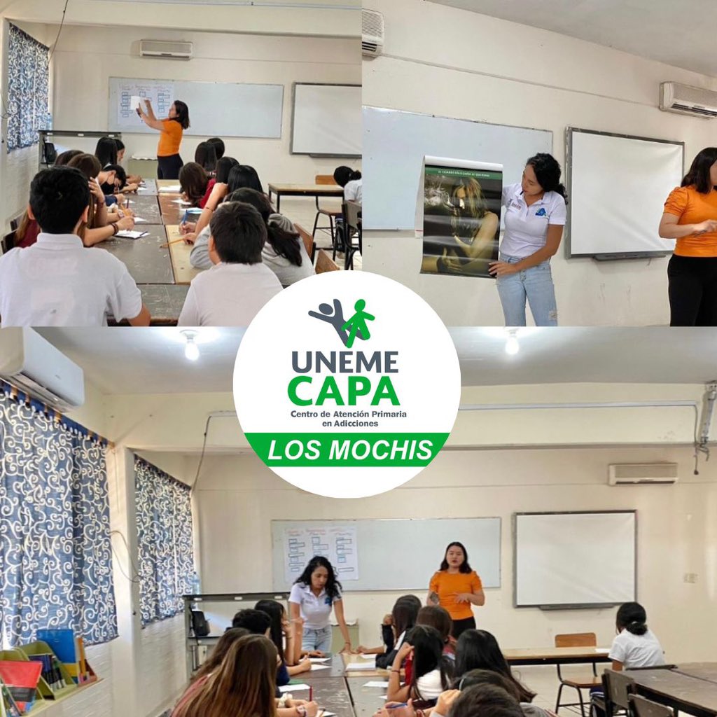 capalosmochis's tweet photo. UNEME-CAPA Los Mochis el día de hoy realizó la actividades de intervención a los alumnos de la Escuela Secundaria General No. 2 Jaime Torres Bodet, donde se implementó el programa de “Prevención de adiciones”.
#CEPTCA #UNEMECAPA #UnemeCapaLosMochis
#adicciones #prevencion https://t.co/7TJp7jLjHN