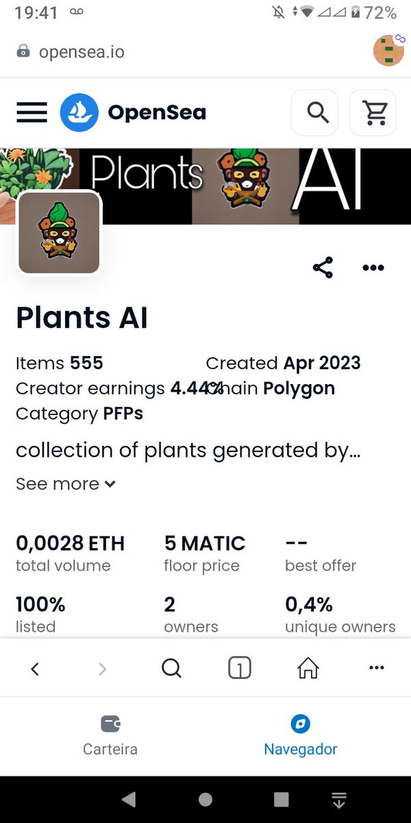 Plants_labs's tweet photo. 🎉We reached 555 unique NFTs, with a lot of work, dedication and love ❤️ 

A #NFTProject for a
#NFTCommunity coined and listed in #opensea.

If you like #nfts and want to be one of the first #nftcollectors, visit our #NFTColection at: https://t.co/nSUgHgCTE7