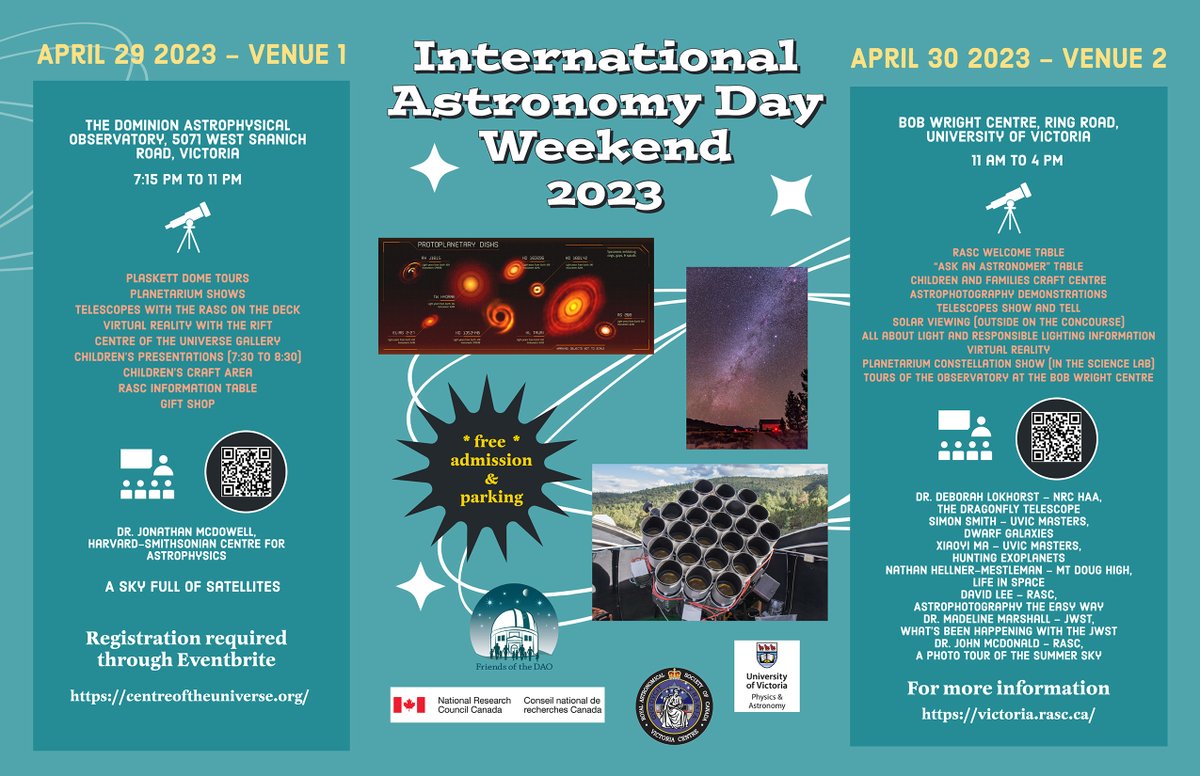 Science Venture (@scienceventure) on Twitter photo Science Venture is excited to be attending the International Astronomy Day Weekend on April 30th in the Bob Wright Centre at <a href="/uvic/">UniversityOfVictoria</a> from 11am to 4pm! Hope to see you there! Parking and Admission are both free 😀 Science Venture is excited to be attending the International Astronomy Day Weekend on April 30th in the Bob Wright Centre at <a href="/uvic/">UniversityOfVictoria</a> from 11am to 4pm! Hope to see you there! Parking and Admission are both free 😀
