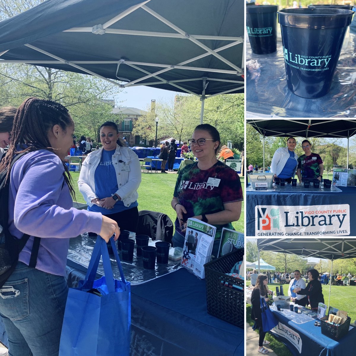 We happily joined 50 community organizations today at ISU’s Earth Day event. Nearly 400 visitors stopped by our booth to plant a vegetable or flower in a reusable Library cup! Happy Earth Week! 🪴