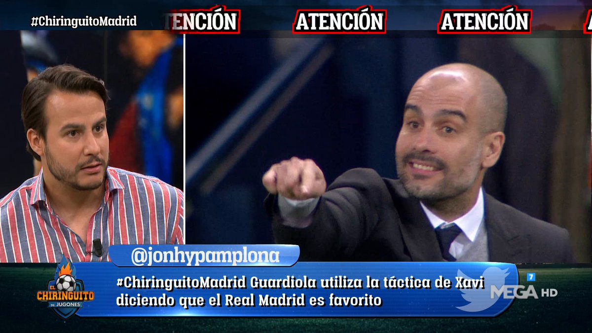 elchiringuitotv's tweet photo. 😳"Acabó la MILONGA de GUARDIOLA. Este CITY NO da MIEDO"😳

😶¡Vaya 'palo' de @JuanfeSanzPerez en #ChiringuitoMadrid! https://t.co/ZB8YCgarqN