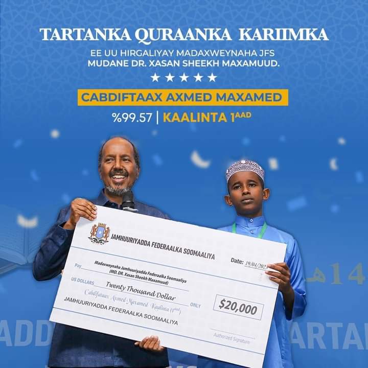 engawara10's tweet photo. Guulestaha kalinta 1aad tartanka qur'aanka kariimka.
Hirgaliyaha m.wynaha JFS 
Dr HSM 💙 
#wasaradaawqaftaiyodiinta. https://t.co/JLm0wHV1Tt