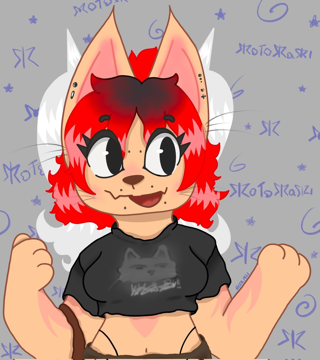NekoMochArts's tweet photo. MY OC! SAIKO!
Her hair is naturally dark brown but she dyes it Red and adds white extensions to the back :3

Enjoy!

#furry #furryart #furryartist #furryfandom #commissionsopen #opencommissions #furrycommission #furryoc #oc #commissionopen #Procreate #Procreateartist #art #cat https://t.co/igc3xaXzhR