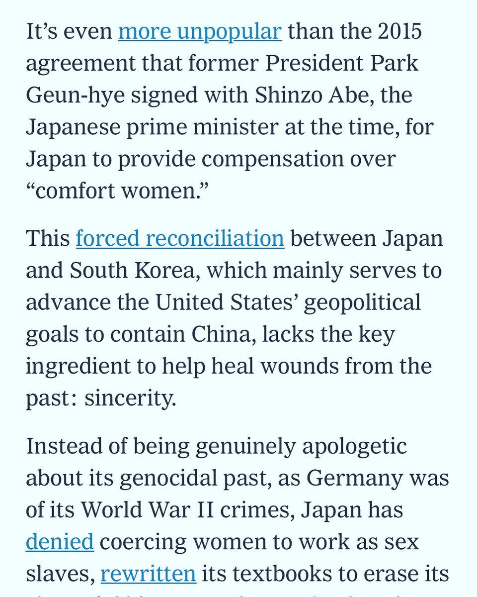 christineahn's tweet photo. For the millions of Koreans and friends who were so pissed reading the @nytimes oped last week from the South Korean writer who calls for Koreans to get over their “national obsession” over Japan’s brutal colonial legacy. https://t.co/yqIZs3JKoW