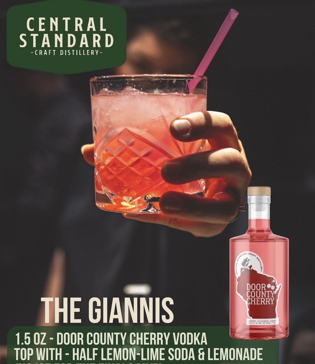 StandardDistill's tweet photo. It may be superstitious, but we don’t care. We’re going to mix it up anyway. Here’s hoping Giannis plays tonight and the Bucks get the win! Make it for yourself at home. Cheers!
-
-
#centralstandard #distillery #cocktails #bucksin6 #doorcounty #cherryvodka #nbaplayoffs https://t.co/usJvkUDhYm