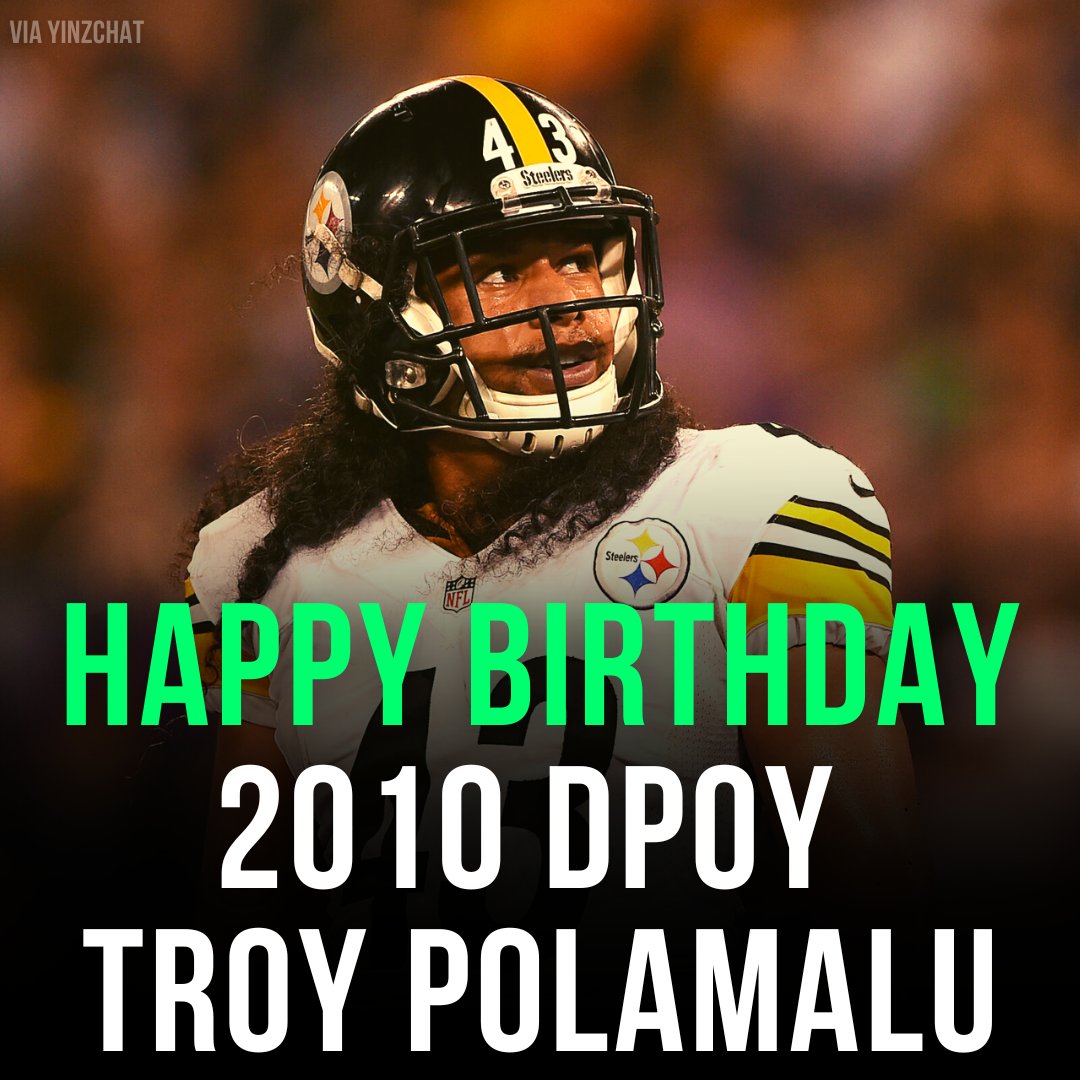 Happy Birthday to former 2010 Defensive Player of the Year Troy Polamalu. | 