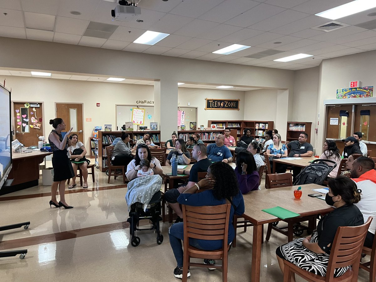 BryanMRussell's tweet photo. It was a PACKED house today at our @RoyalPalm_RPS PreK Parent Meeting for our transitioning KG students. Our students have made so much progress and we know they will continue this success in KG! @Dr_Corcoran @mgbongiovi @StangoTonina @JamilahStJuste @ImigMary @SommerPBCSD https://t.co/6c9WTuzTSV