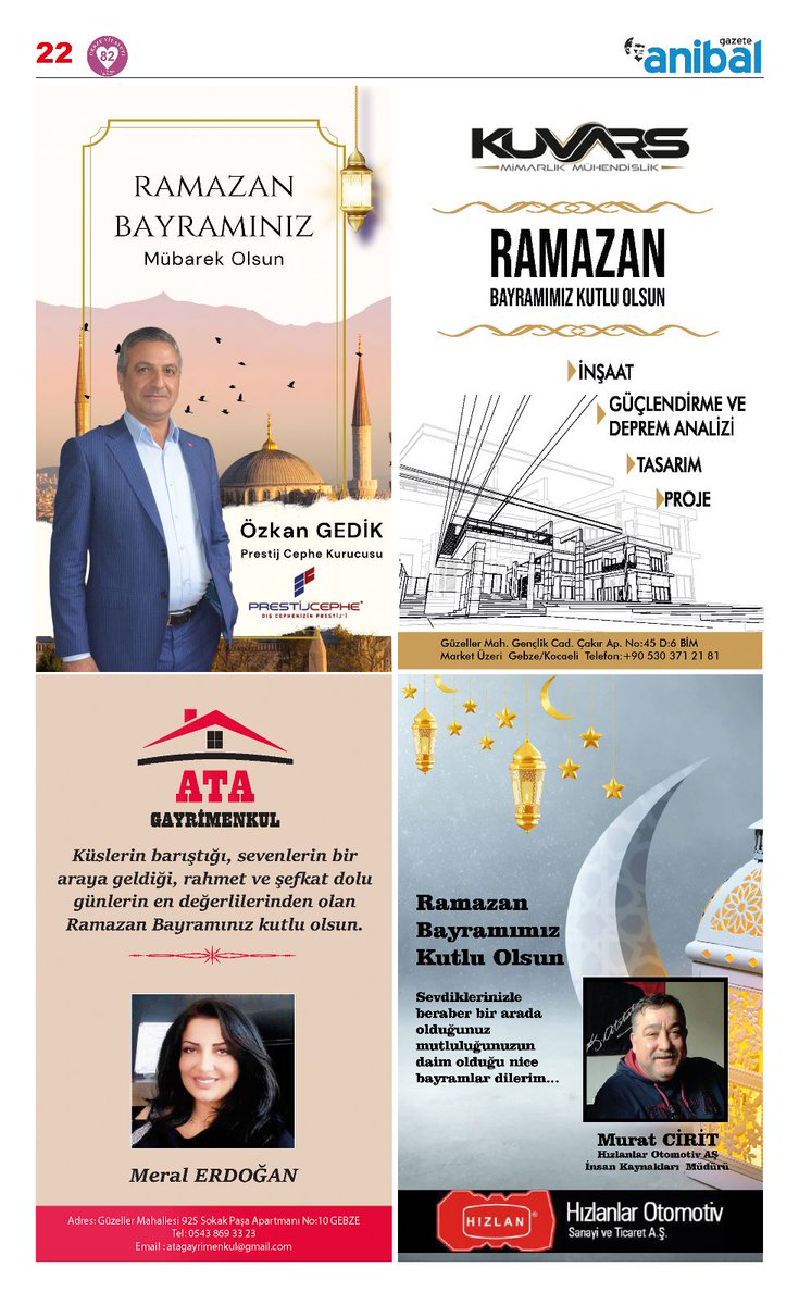anibalgazete's tweet photo. 262.sayımız
Türkiye'nin en renkli yerel gazetesi
Kocaeli'nin en çok okunan gazetesi olacağız.
#AnibalGazete
#82ilGe82e
#RamazanBayramı
Hayırlı Bayramlar https://t.co/h5Zg9EMJeY