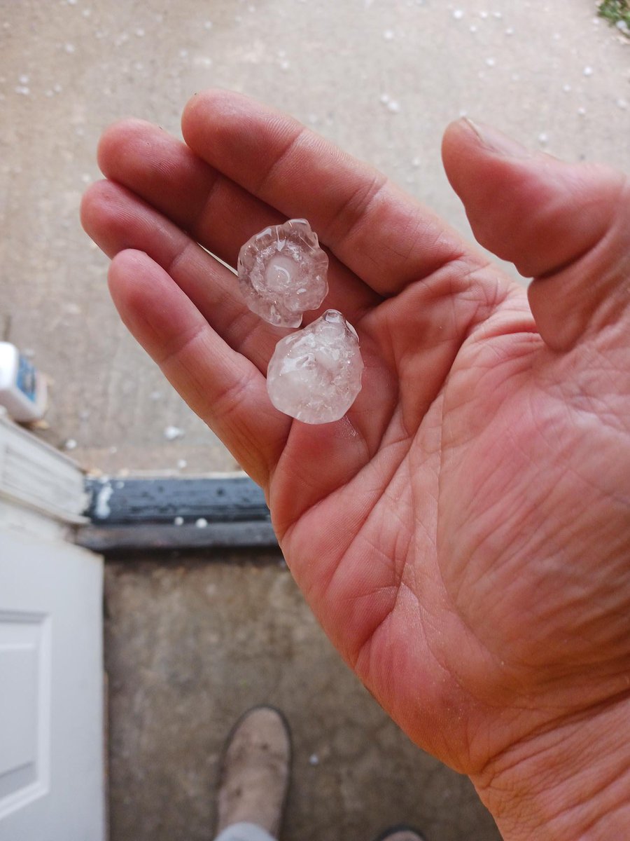 From Yukon (earlier) but bigger hail coming about now.