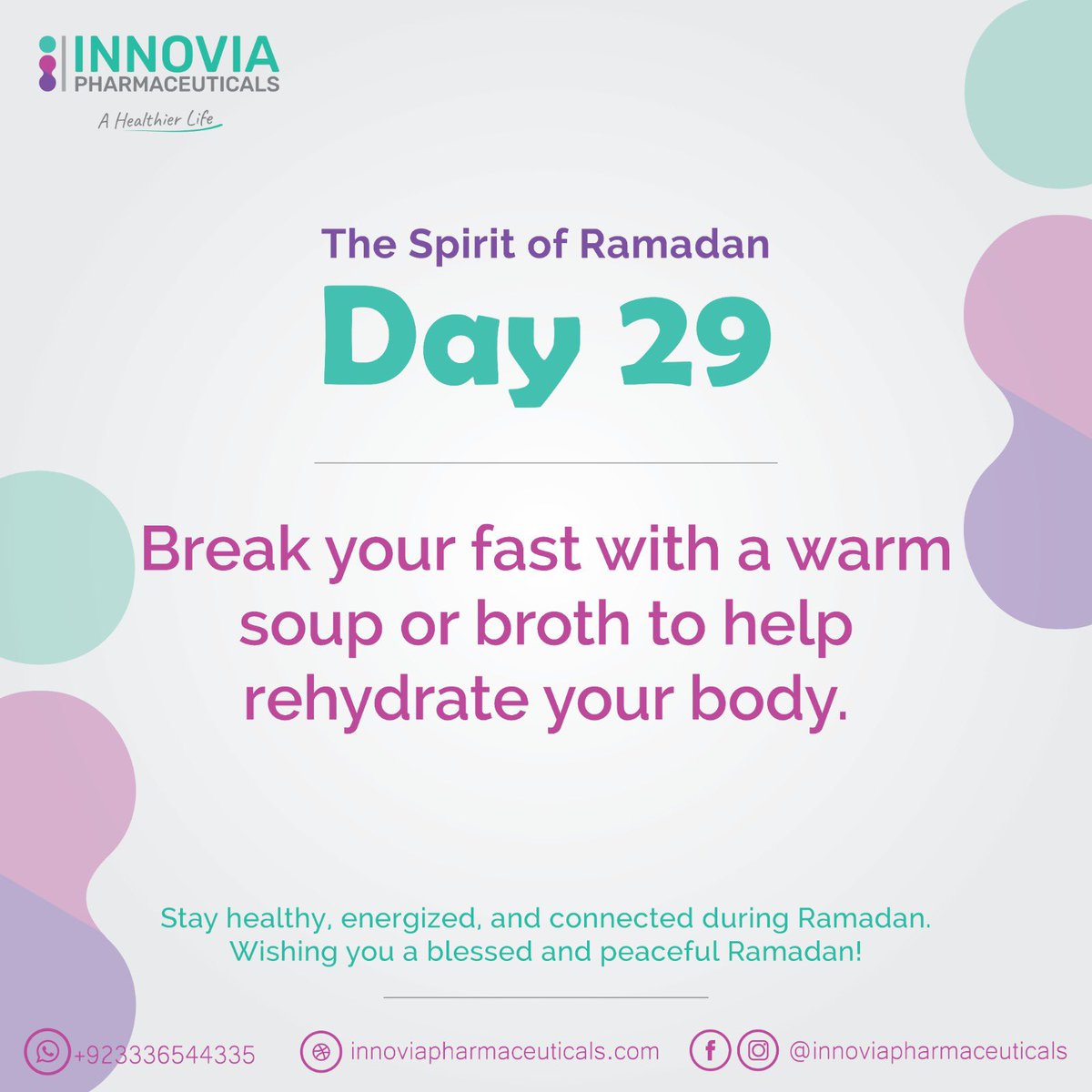InnoviaLife's tweet photo. #TheSpiritofRamadan #AHealthierLife

"Break your fast with a warm soup or broth to help rehydrate your body."

Stay healthy, energized, and connected during Ramadan!
Wishing you a blessed and peaceful Ramadan🌙

#InnoviaPharmaceuticals #AHealthierLife #pharmaceuticals #health https://t.co/oNJDkwgifc
