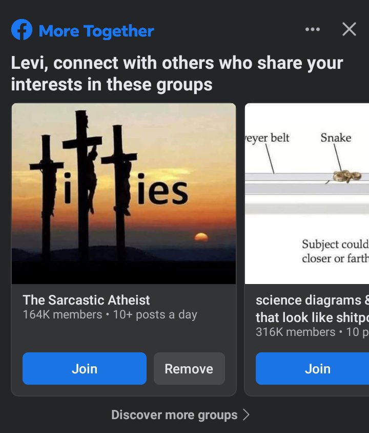 After like 15 years or so FB is finally starting to understand my interests.