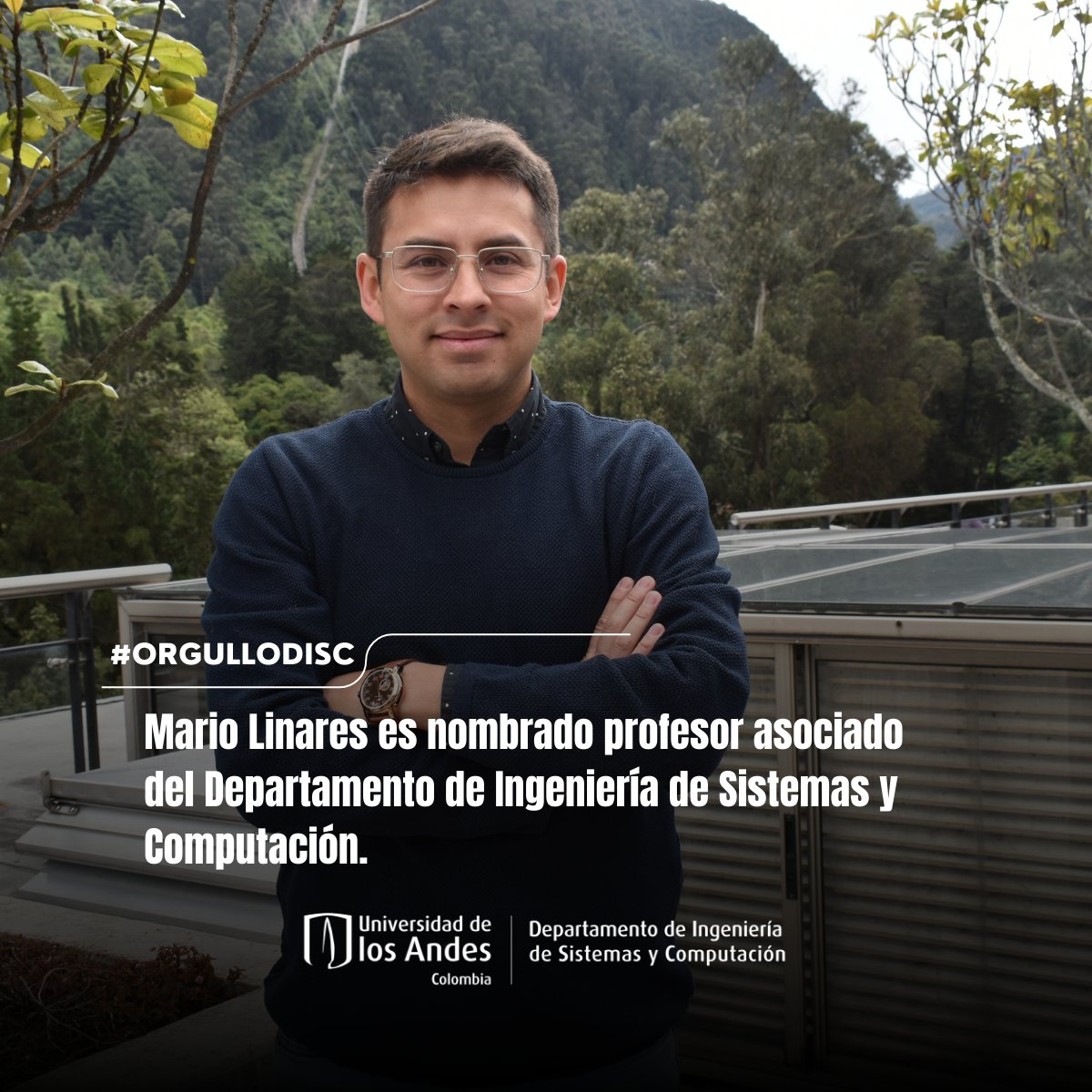 DISCuniandes's tweet photo. #OrgulloDISC 📢Mario Linares es nombrado profesor asociado del Departamento de Ingeniería de Sistemas y Computación.

 ¡Felicitaciones por su asenso!
Conoce más aquí: https://t.co/J6FzuCqICe https://t.co/ld3IXhTQXv