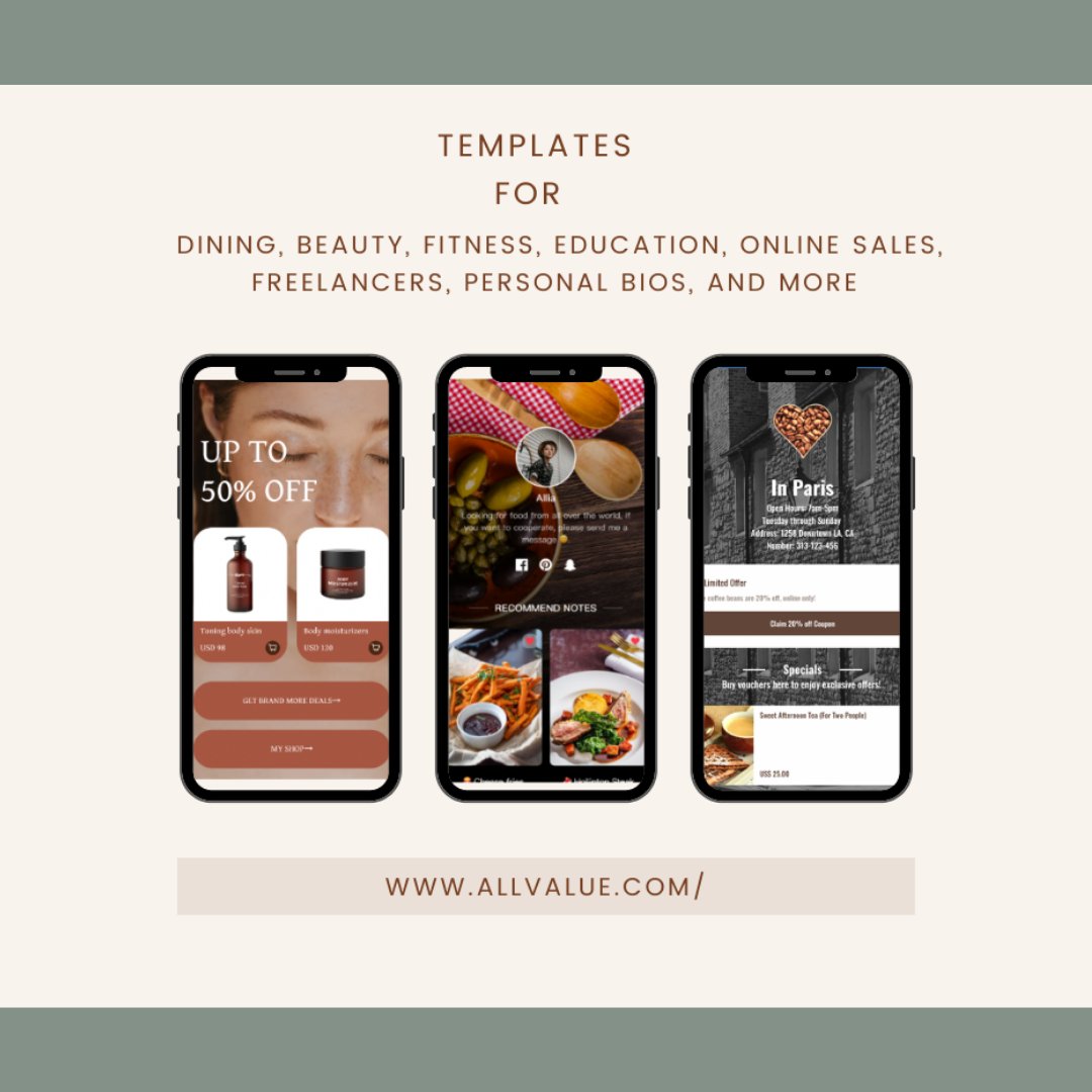Allvalue_com's tweet photo. Let us to help you boost your e-commerce! See more AllValue website templates here: https://t.co/07YN6TPOpb
All templates are FREE!
#AllValue #WebsiteTemplates #eCommerce #LinkInBio #BusinessBoost #OnlineBusiness #EasyWebsite #CustomizableTemplates https://t.co/GjbwXHaPMh