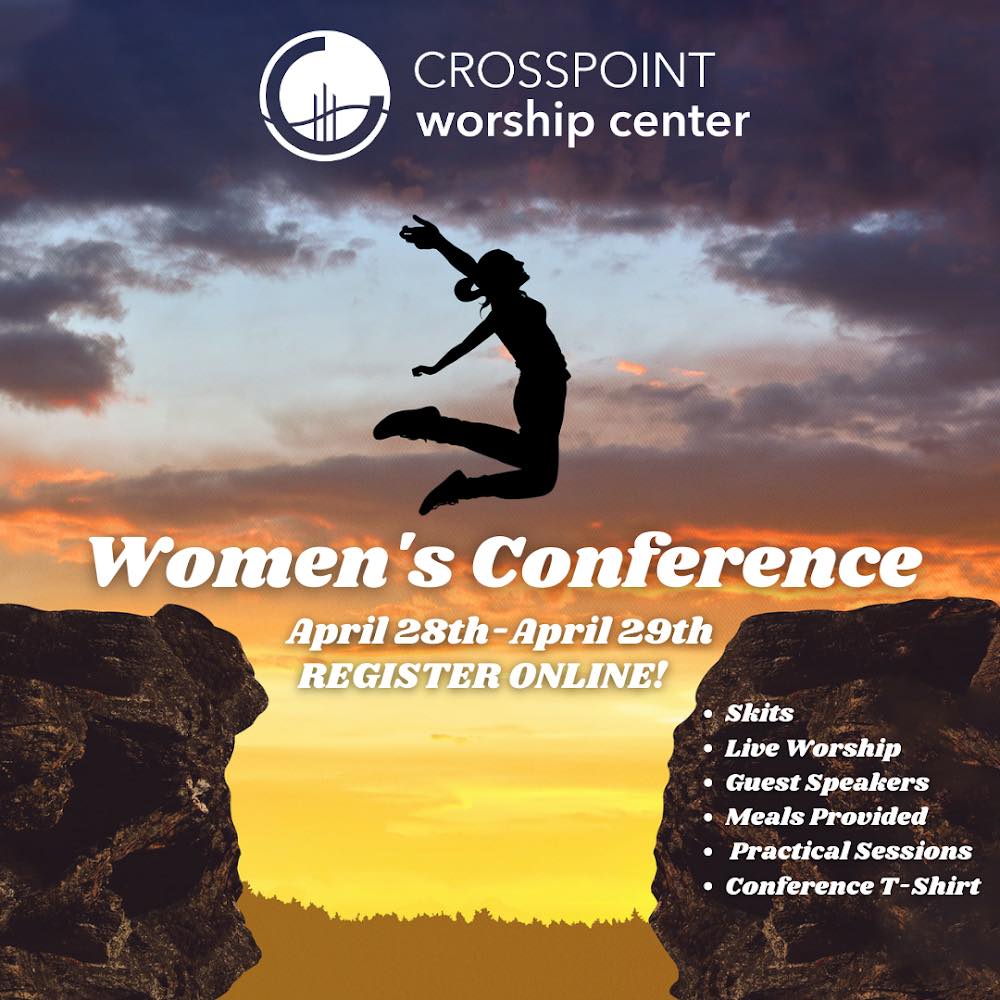 CrosspointWC's tweet photo. The 2023 WOMEN'S CONFERENCE is only 9 days away!
Friday, April 28th: 6:30pm - 9:00pm
Saturday, April 29th: 9:00am - 4:00pm

Learn More &amp; Register Today!
https://t.co/ClwQYF39os https://t.co/Uav4W8CkW9