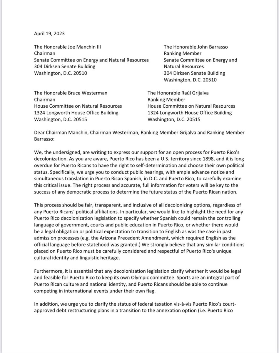 Power4PuertoRico on Twitter "“..we urge you to conduct public hearings