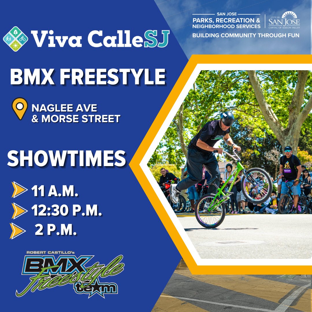 VivaCalleSJ's tweet photo. In addition to our Activity Hubs, we will also have some great attractions along the route for you to enjoy! Make sure to stop by and check them out this Sunday, April 23. #vivacallesj #BuildingCommunityThroughFUN #sanjosé https://t.co/NUKgeihyEP
