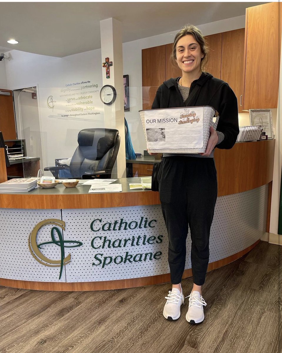 Big thanks to @ewuwbb for another year of Scavenging. Credit to <a href="/JoddieGleason/">CoachJoddie Gleason</a> and staff for getting involved.

These supplies will go directly to helping underserved residents in Spokane.