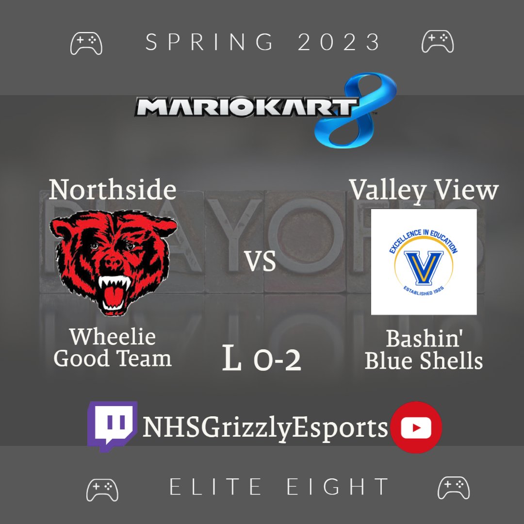 Elite Eight done...now onto the Semi-Finals! <a href="/GrizzliesNHS/">Ft Smith Northside</a> <a href="/fsps_aa/">FSPS Athletics & Activities</a> <a href="/ArkActAssn/">Arkansas Activities Association</a> <a href="/playvs/">PlayVS</a>