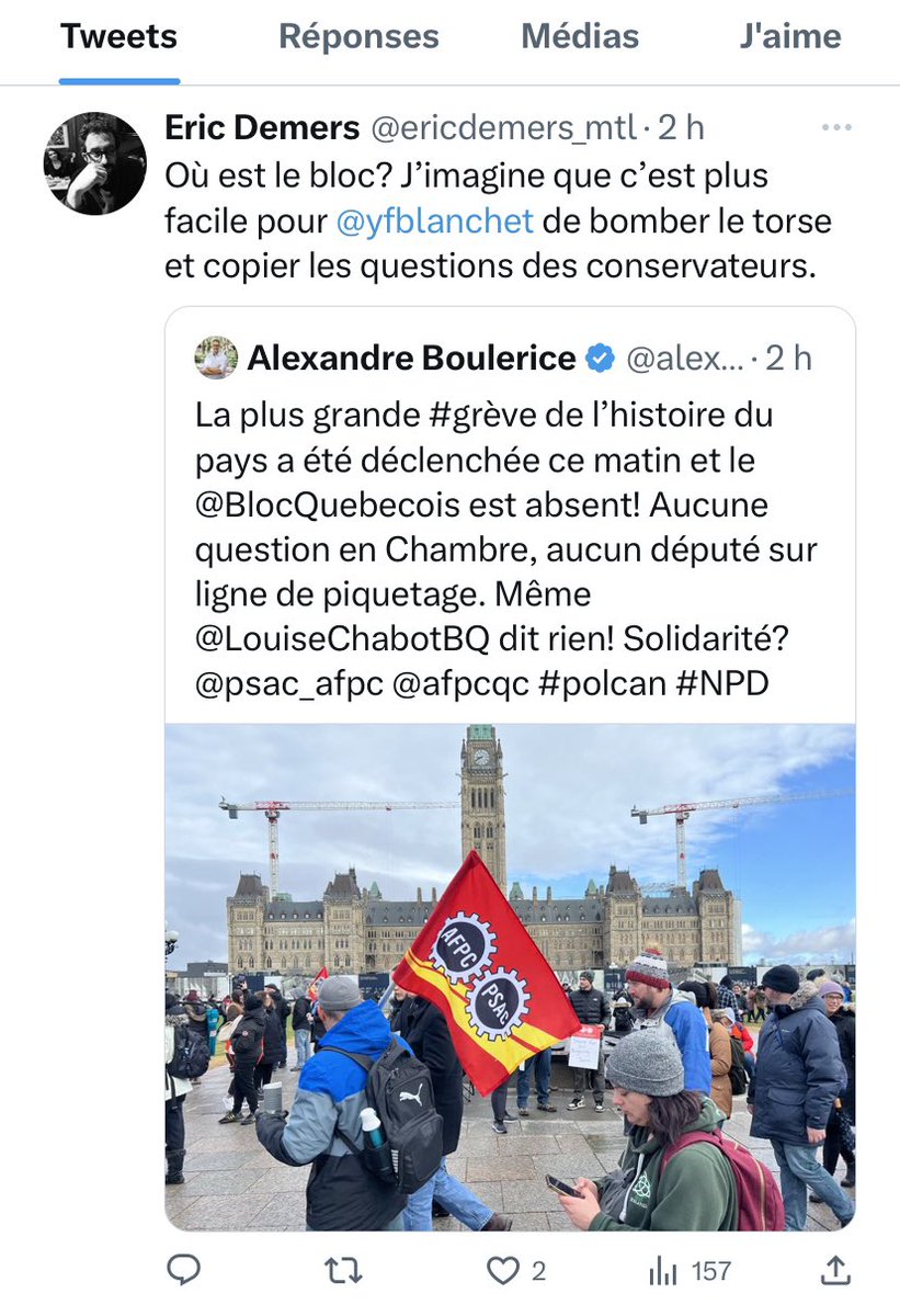Le lieutenant du Québec du parti conservateur m’a bloqué à cause de ce tweet. Mais c’est une petite fleur fragile <a href="/yfblanchet/">Yves-F. Blanchet 🎗⚜️</a>