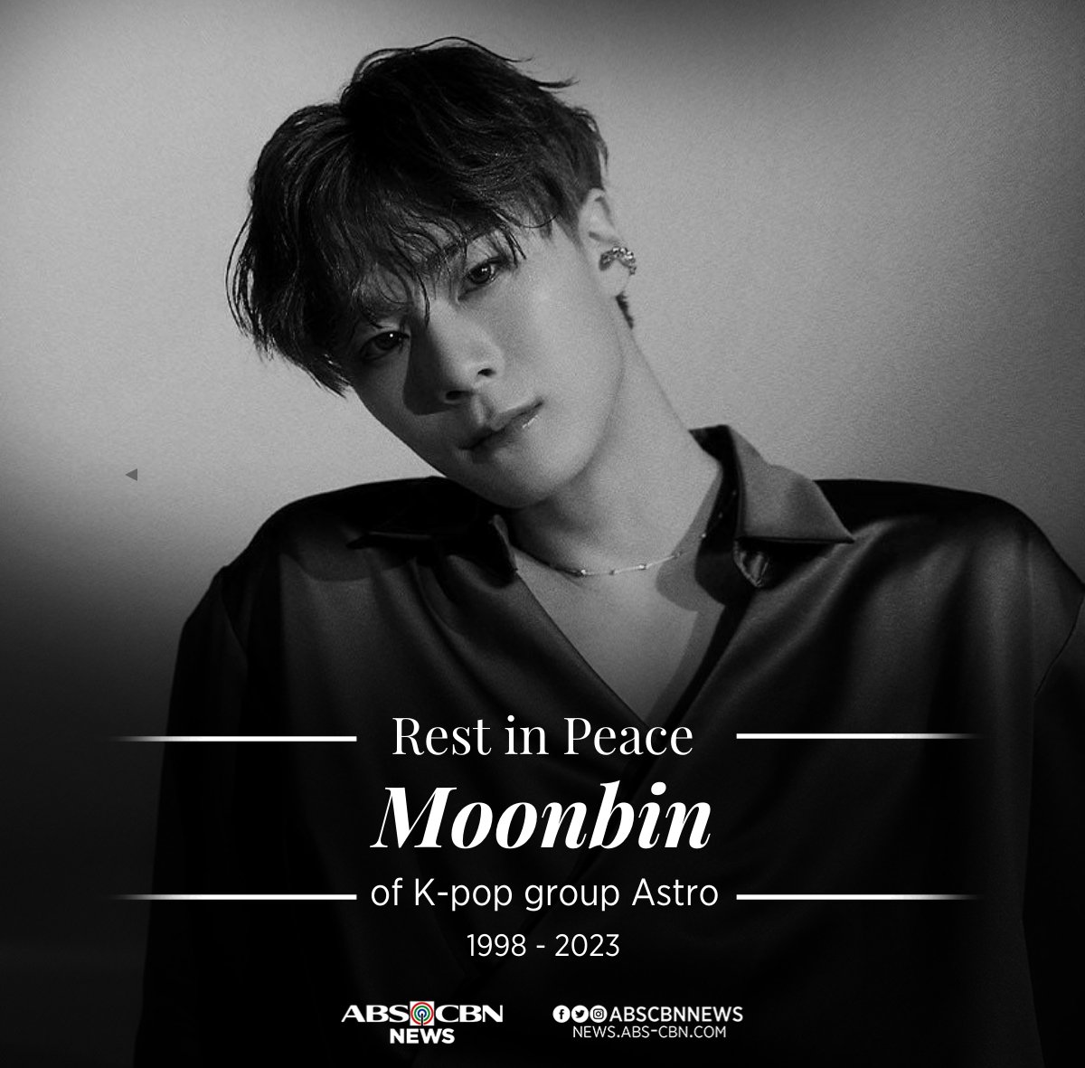 ABSCBNNews's tweet photo. Rest in paradise, Moonbin!

Read: https://t.co/ZygddQspyl https://t.co/nhyDIN6Fmx