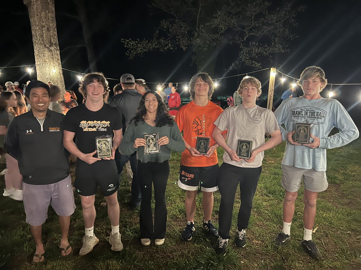 Ptown_Wrestling's tweet photo. Congratulations to our 22-23 Powhatan Wrestling Award winners!  

Kieran Hathaway Heart &amp; Hustle: Britton Proffitt 

Girls Wrestling Award: Natalia Sanchez 

Connor Benway Coaches Award: Jackson Faris 

Most Valuable Wrestler: Luke Wells 

Mike Walter Most Improved: Gavin Utley https://t.co/ClRUAMh7dQ