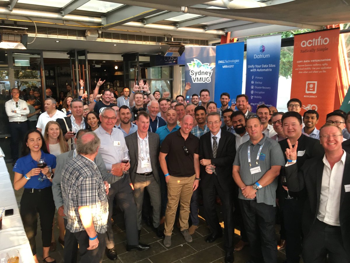 CloudyODwyer's tweet photo. @MyVMUG @VMware It would have to be when @PGelsinger dropped in to @VMUGSydney #VMware25 https://t.co/vCB2dgEybP