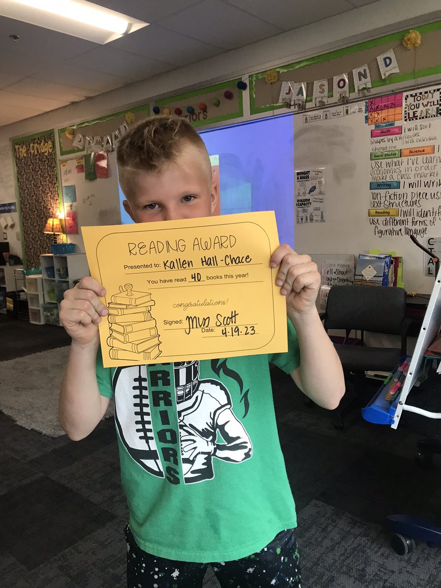 MrsAdams03's tweet photo. Today was a “double goal-getter” day! Eva and Kallen both met their personal book challenge goals. https://t.co/yMkIPW9aVb