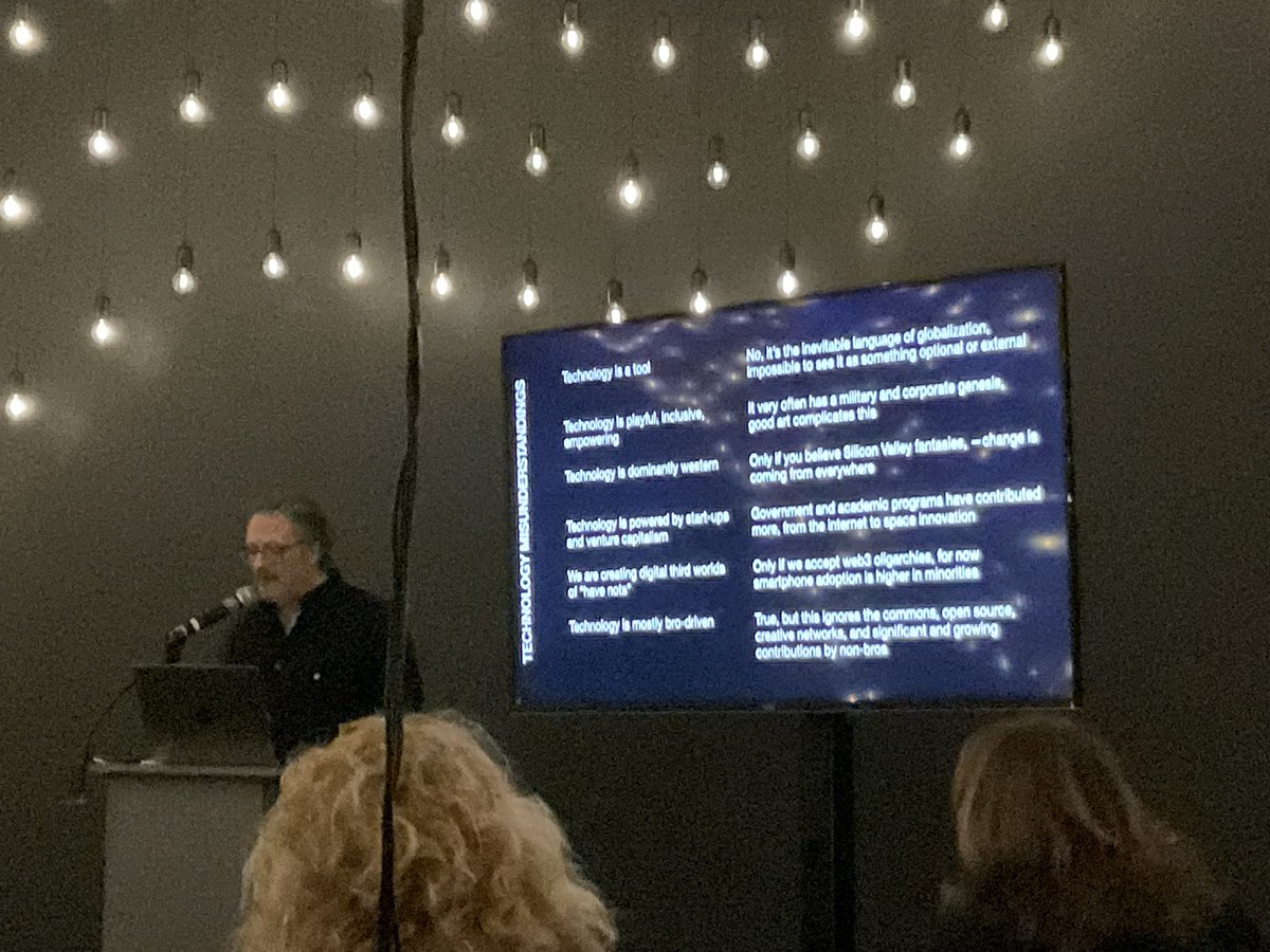 mickeymcmanus's tweet photo. Lunchtime at @GrayAreaorg today and the legendary @lynnhershman8 & Rafael Lozano-Hummer share their work and ideas about the future of art museums w/global museum directors… wow! So good. #DEWline #art #activism https://t.co/ZTvI2MuTlx