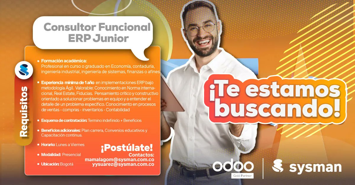 Sysman_Software's tweet photo. En Sysman abrimos nuevas convocatorias, si te identificas no dudes en contactarnos, ¡te esperamos! 🙋‍♂️ 🙋‍♀️ 🎉 

https://t.co/VOKPR0xYLA

#analista #consultor #desarrollador #convocatorias #TrabajoSiHay #Postulate #sysmanweb #tecnologia #nuevosempleos #convocatoriasabiertas #ERP https://t.co/5lB9524tAk