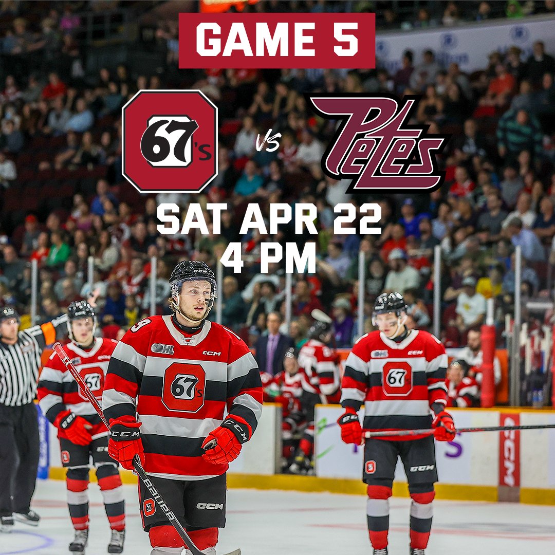 Ottawa67sHockey's tweet image. BRING THE NOISE 🤠 🔔 

Come down to @TD_Place on Saturday afternoon for Game 5, and show our #67s just how loud The Arena can get!

🎟️ | bit.ly/41gxi1p