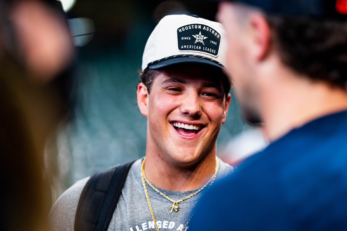 astros's tweet photo. Parker Byrd from @ECUBaseball is here tonight with The Challenged Athletes Foundation throwing out the first pitch. 

Today, we celebrate Parker’s accomplishments and all he has overcome. https://t.co/sNzSLAAgTB