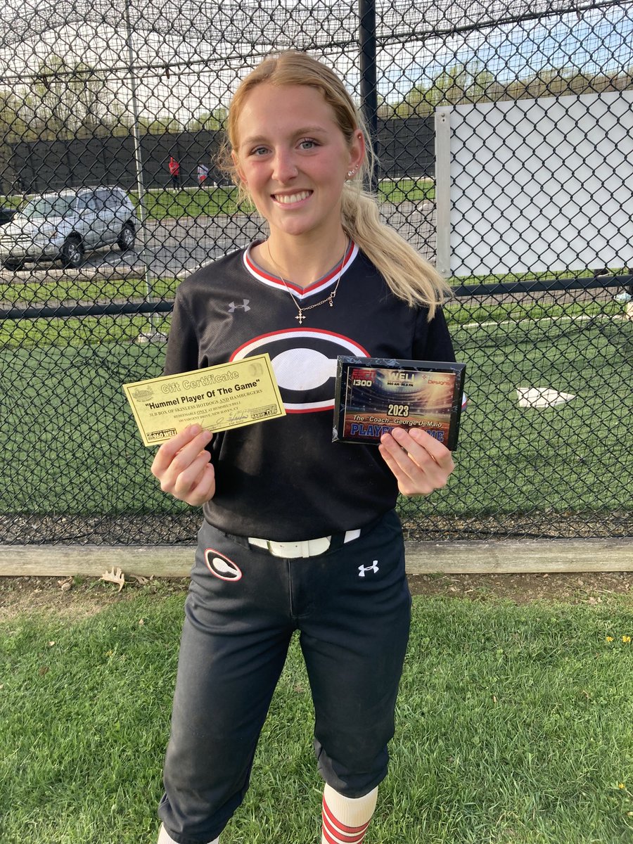 TheCoachWELI's tweet photo. Karissa Spring, Cheshire High School, was the winning pitcher and had 9 strikeouts, and at the plate, had 2 hits and 2 rbis, in a 9-6 win over Amity https://t.co/wyj8BCy4H0