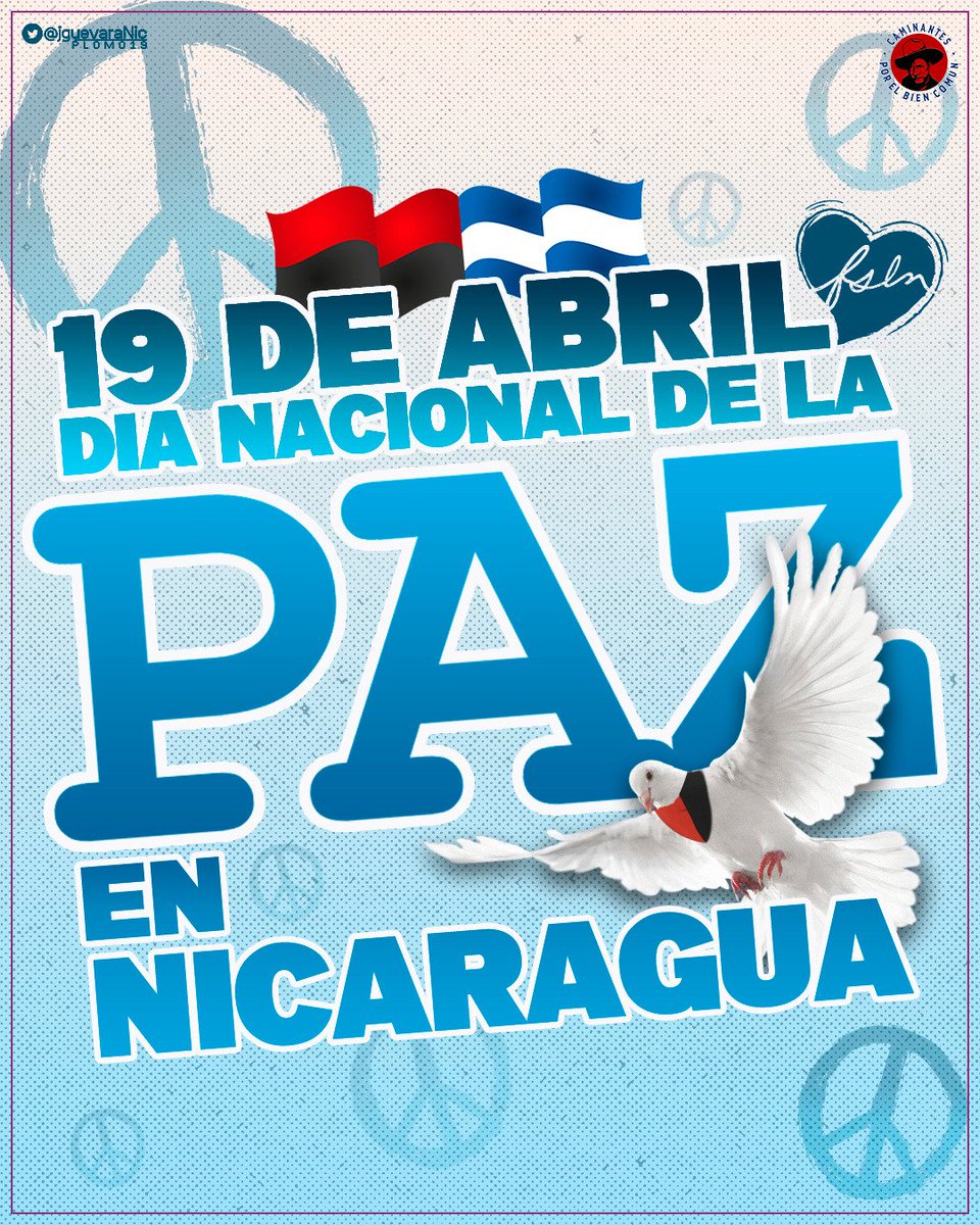 ElmanSiezar's tweet photo. Nuestra Victoria es La Paz.  
La paz empieza en las personas y se refleja en la sociedad. El Estado busca desarrollar el país y la vida de todos y todas. Los que buscan el conflicto, la guerra, la muerte, no son de Dios, son del maligno.
#LaPazNuestraVictoria
#ManaguaSandinista https://t.co/f5wb9hg1aT