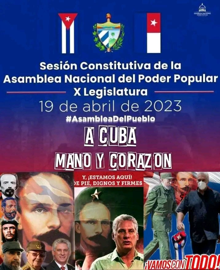 En el marco de la celebración de la primera gran derrota del imperialismo yanqui en América #19DeAbril nuestra patria se viste de gala en su 
#XLegislatura
#ACubaManoYCorazón🇨🇺