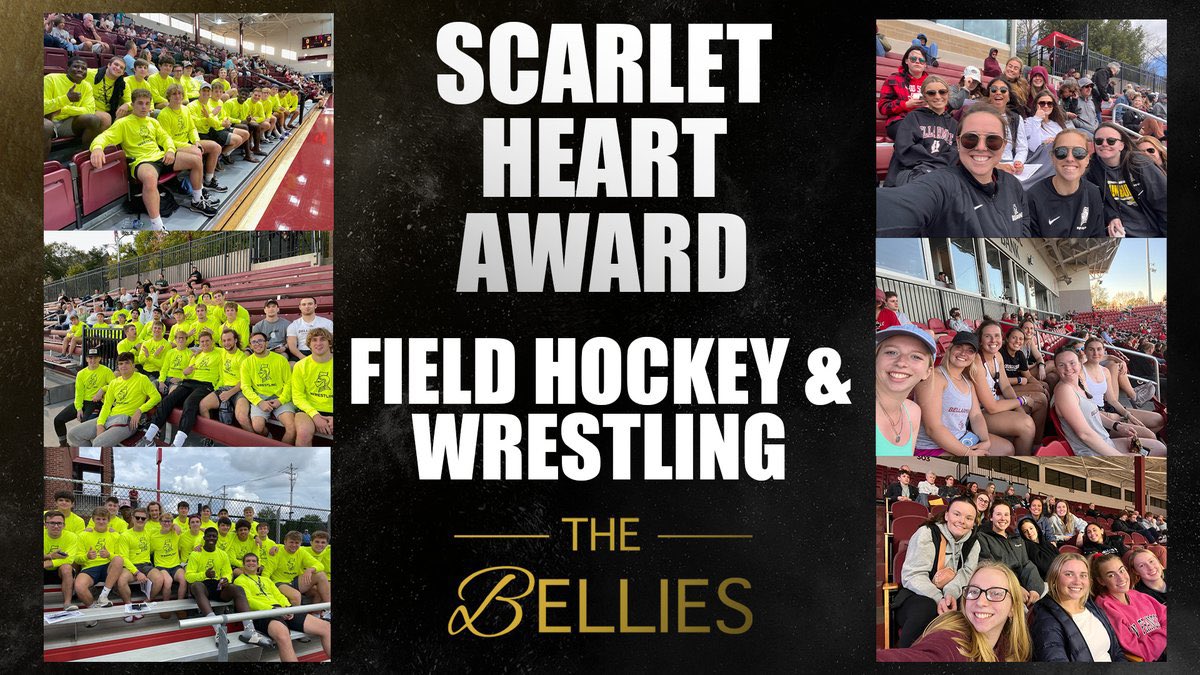 The Scarlet Heart Award goes to the programs with the highest engagement across campus. The winners are: 

Field Hockey and Wrestling

<a href="/BUKnightsFH/">Bellarmine Field Hockey</a> <a href="/BUKnightsWre/">Bellarmine Wrestling</a> | #TheBellies