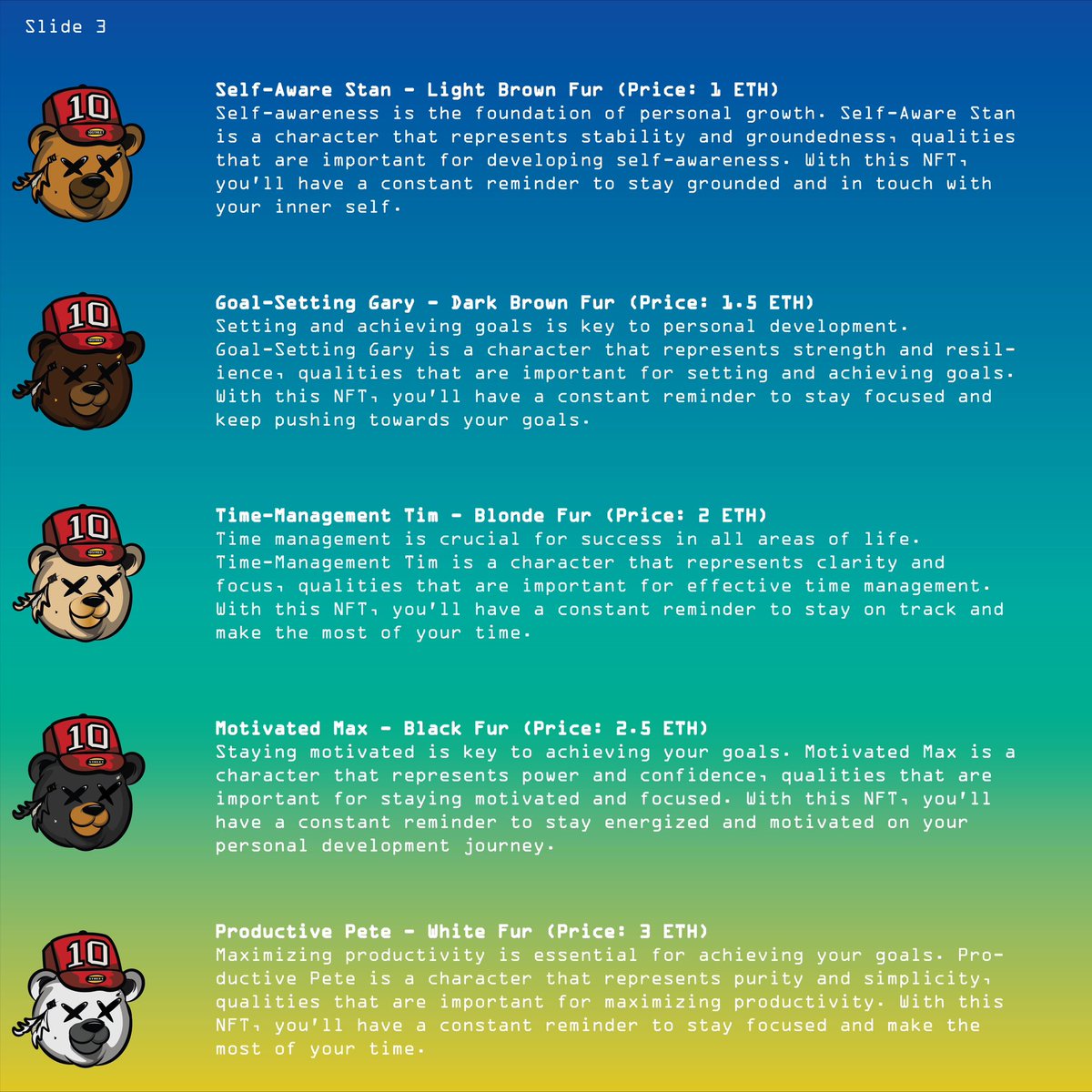 TenStreetNFTs's tweet image. Level up your personal growth game with Ten Street NFTs‼️ Join us on an empowering journey to become the best version of yourself✨ #growthmindset #selfimprovement #tenstreetnfts