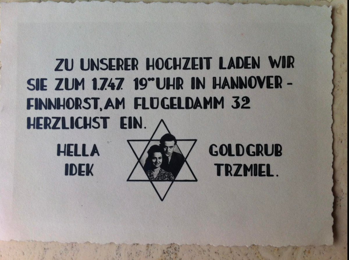 Wedding invitation for the marriage of Jack and Helen Tramiel which took place in Germany on July 1, 1947.  It is in their original birth names, of course.  This document was generously contributed by Leonard Tramiel.
Jack Tramiel's birth name was Idek Trzmiel.  In the interest